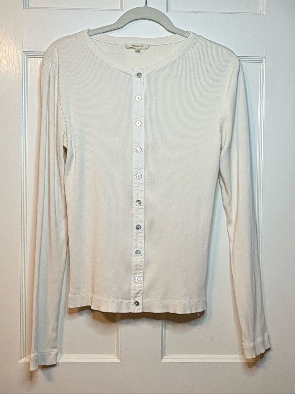 Madewell Ribbed Button Front Cardigan - Picture 3 of 8
